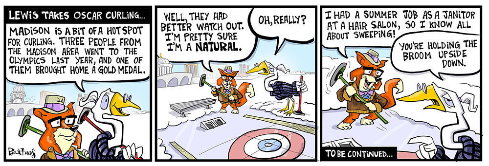 Curling on the lake